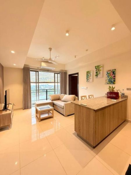 Living Room - Aquaria - 02 Bedroom Semi Furnished Apartment for Sale in Colombo 05 (A3882)-SOLD