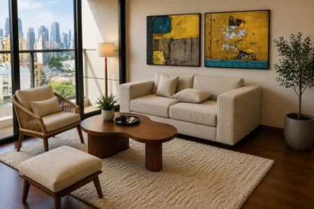 Living Room - Cinnamon life residence tower 2 bedrooms furnished rent - Colombo 2 