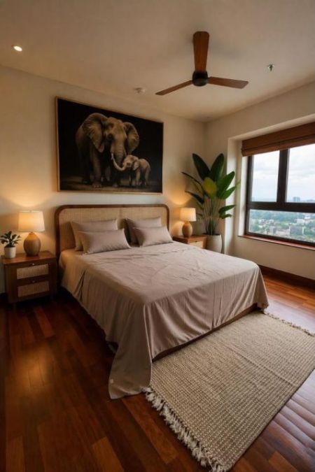 Bedroom - Cinnamon life residence tower 2 bedrooms furnished rent - Colombo 2 