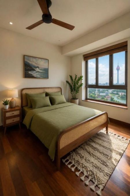 Bedroom - Cinnamon life residence tower 2 bedrooms furnished rent - Colombo 2 