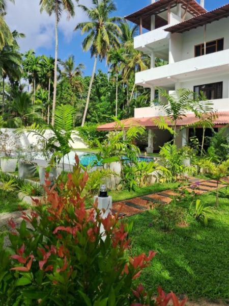 Exterior - Tourist villa for sale in Habaraduwa Fully furnished with pool and 65 P Land 