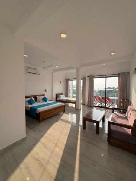Living Room - Modern 6-Bedroom Luxury Villa for Rent in Weligama