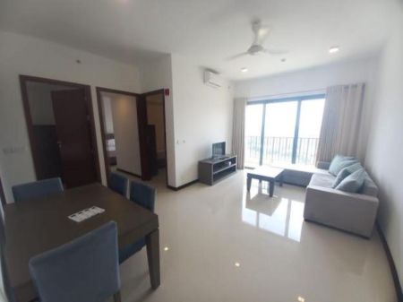 Living Room - Trizen 03 Bedroom Furnished Higher Floor Apartment for sale in Colombo 2