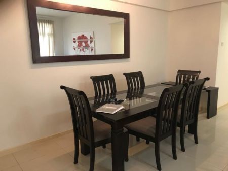 Dining room - Rs. 450,000/Month – Fully Furnished 3BR Apartment for Rent at Havelock City, Elibank Tower, Colombo 05 🏙️