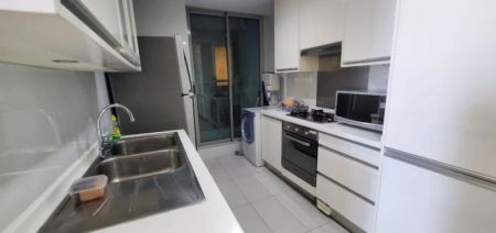Kitchen - Rs. 450,000/Month – Fully Furnished 3BR Apartment for Rent at Havelock City, Elibank Tower, Colombo 05 🏙️