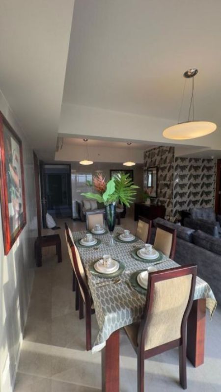 Dining room - Fully Furnished 2 Bedroom with Port City & Lotus Tower Views for Rent - Emperor Residence