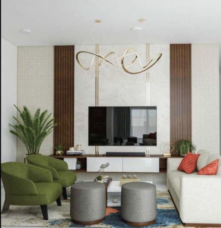Living Room - FOR SALE: Luxury 4-Bedroom Apartment , Colombo 06 | LKR 74 Mn
