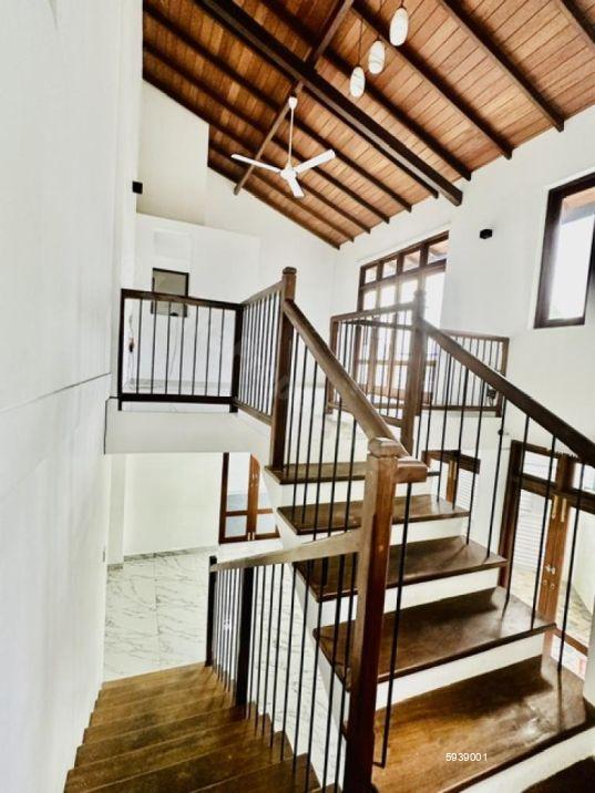 Living Room - Central Staircase - House for rent in Nugegoda