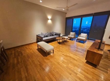 Living Room - 447 Luna Tower - 03 Bedroom Semi Furnished Apartment for Rent in Colombo 02 (A6450)