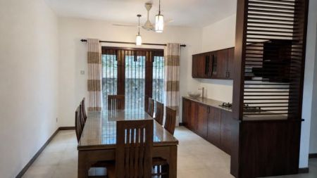 Dining room - Spacious 4 Bedroom House for Rent at Kalalgoda Road, Thalawathugoda | LKR 200,000/ month (EM060AC)