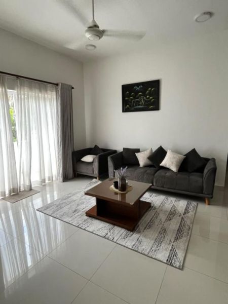 Living Room - Fully Furnished 3 Bedroom Apartment for Rent at RU Residencies, Kotte / LKR 300,000 (Negotiable) (EM242RN)