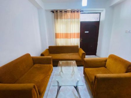 Living Room - Furnished 2-Bedroom Apartment for Short-Term Rental – Wellawatta. Property Code: CSH102