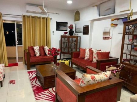 Living Room - The Highness - 03 Bedroom Furnished Apartment for Sale in Rajagiriya (A1764)