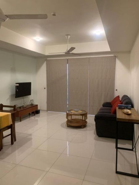 Living Room - Modern 2 Bedroom Apartment for Rent at Capital Trust Residencies, Ethul Kotte / LKR 250,000 per month (EM049MI)