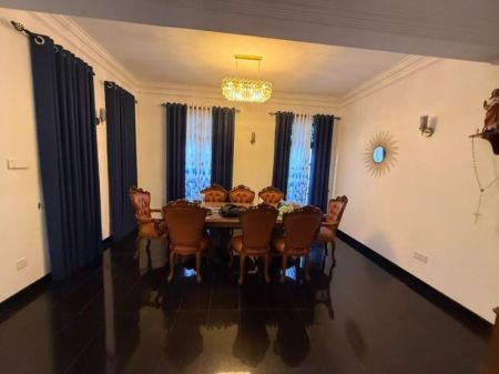 Dining room - 🏡LUXURY🛏️ 04-BEDROOM HOUSE FOR RENT 📍 MAKOLA🏊‍♂️ Large Private Swimming Pool🐶 Built-in Dog Cages & Dedi Pet Area✨