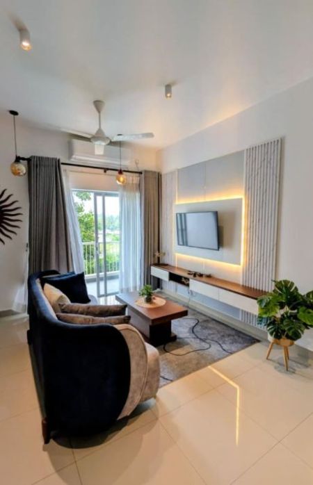 Living Room - Well Furnished 3BR Resort Apartment for Rent at Santorini, Negombo | LKR 260,000 Per Month (AP4896)