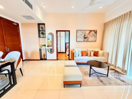 Living Room - The Residences Kotte ICC Higher Floor fully Furnished Luxury 2 BR Apartment For Sale 