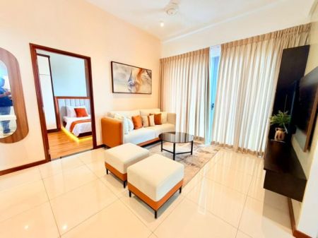 Living Room - The Residences Kotte ICC Higher Floor fully Furnished Luxury 2 BR Apartment For Sale 