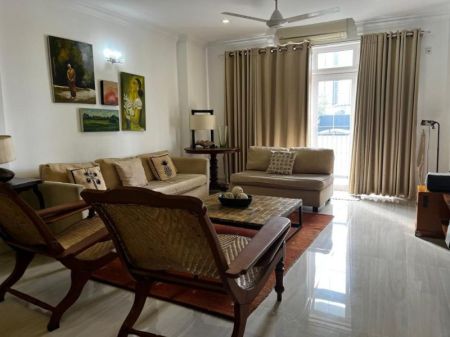 Living Room - 💰 Rs. 380,000/Month (Negotiable) – Fully Furnished 3BR Apartment for Rent at Victoria Mansion, Colombo 07 🏙️