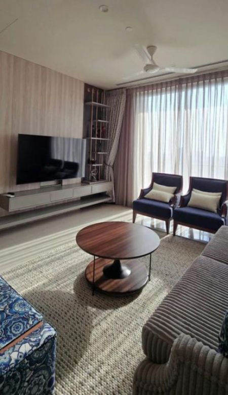 Living Room -  The Grand - 02 Bedroom Furnished Apartment for Rent in Colombo 07 (A6248)-RENTED