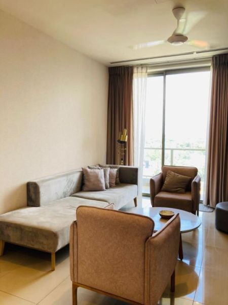 Living Room - Colombo 07 – Fully Furnished 3-Bedroom Apartment for Rent at The Grand