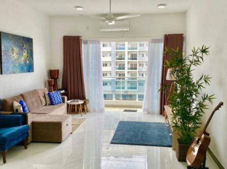 Living Room - Blue Ocean - 02 Bedroom Furnished Apartment for Sale in Mount Lavinia (A5048)
