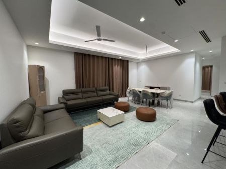 Living Room - Ultra-Luxury Furnished 3BR Apartment at 606 The Address – LKR 950,000/Month| EXCLUSIVE LISTING
