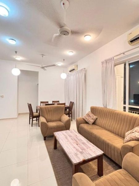 Living Room - Premium Fully Furnished 3-bedroom Apartment For Rent in Colombo 07 