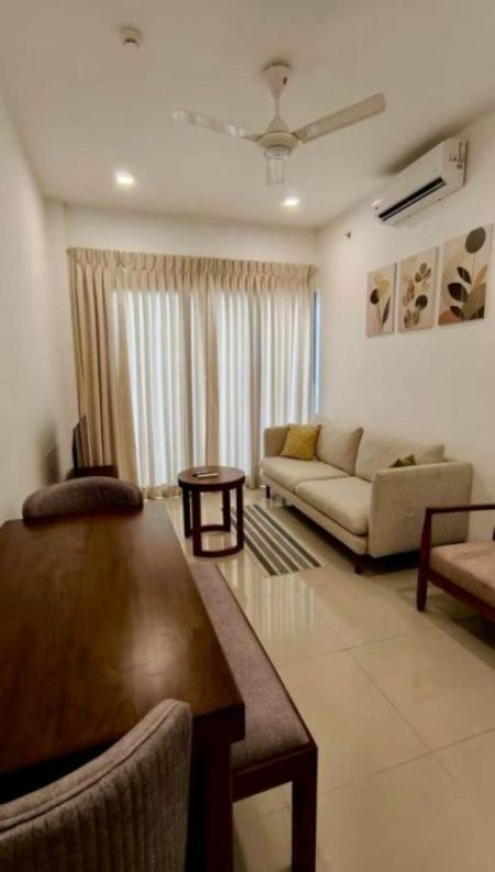 Living Room - Fully Furnished 2 Bedroom Apartment for Rent – Tri-Zen, Colombo 02 (EM159JS)