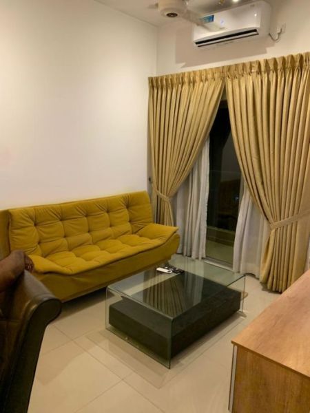 Living Room - 2 Bedroom Furnished Garden Apartment for Rent - Canterbury Golf Apartment, Kahathuduwa | LKR 140,000 (EM1062)