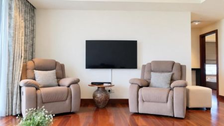 Living Room - 2 Bedrooms Fully Furnished Apartment For Rent – Cinnamon Life Suites Tower For 2300$ (per Month)