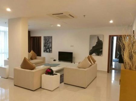 Living Room - Platinum One - 03 Bedroom Furnished Apartment for Rent in Colombo 03 (A6564)