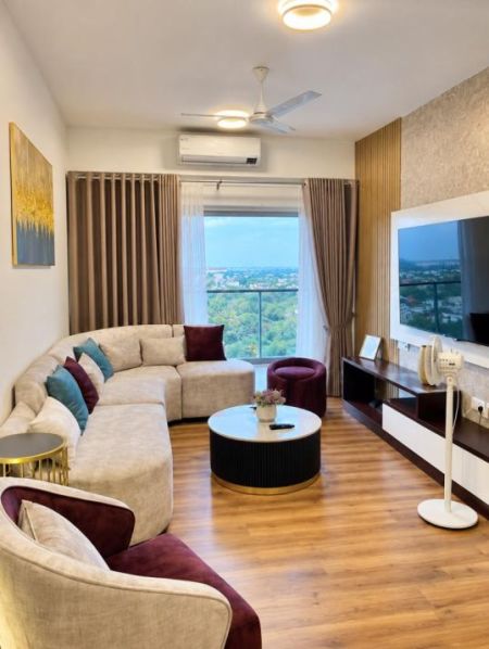 Living Room - Iconic Galaxy 02 Bedroom Higher Floor Apartment for rent in Rajagiriya