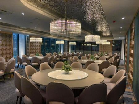 Dining room - Brand-New Fully Furnished 2-Bedroom Apartment with Sea & Lotus Tower Views at Marina Square | SA01588