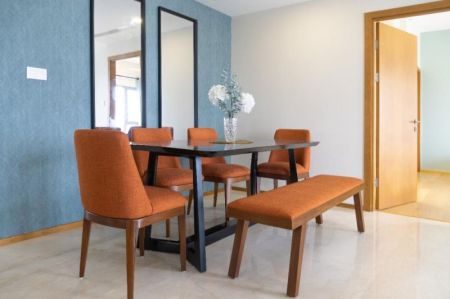 Dining room - RENT | Fully Furnished 3 Bedroom Apartment at Altair | Colombo 02