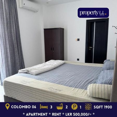 Bedroom - Furnished 3 Bedroomed Apartment for rent in Colombo 06
