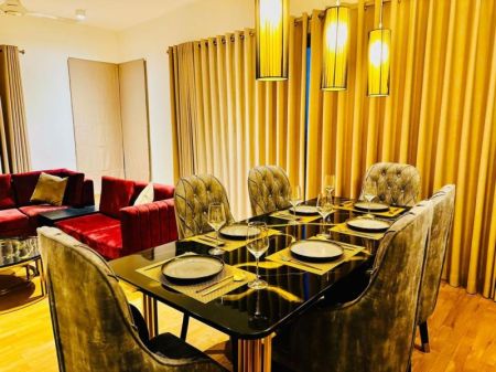 Dining room - 2 bedrooms fully furnished unit at Luna tower rent -Colombo 2 