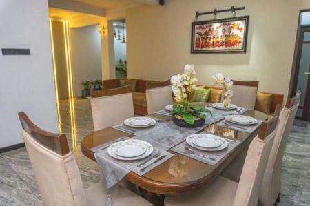 Dining room - 04 Bedroom Furnished 02 Storied House for Rent in Battaramulla (A2677)-RENTED