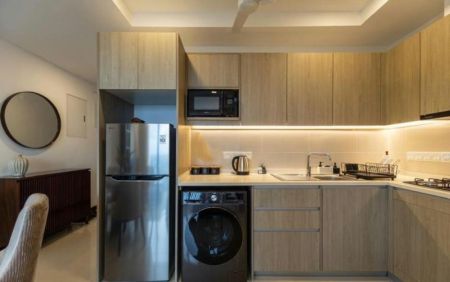 Kitchen - Tri-Zen - 02 Bedroom Furnished Apartment for Rent in Colombo 02 (A6740)