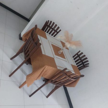 Dining room - Negombo Daluwakotuwa Kattuwa 1st floor semi-furnished 2 bed AC apartment for rent from 17th October