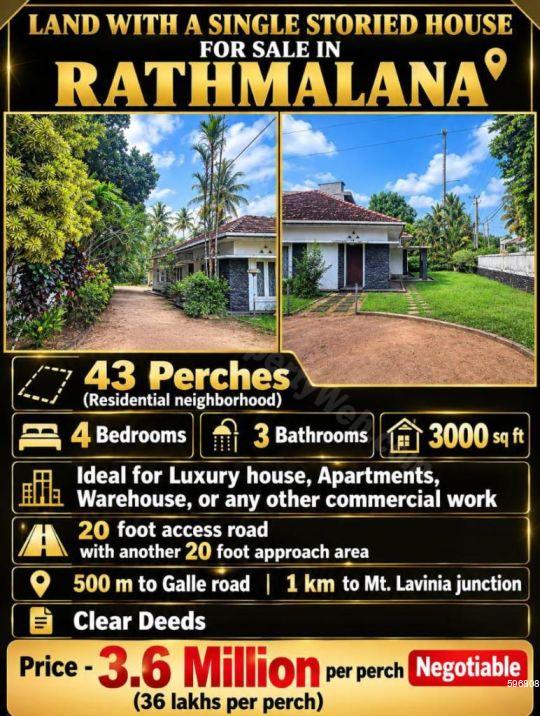 House for sale in Rathmalana
