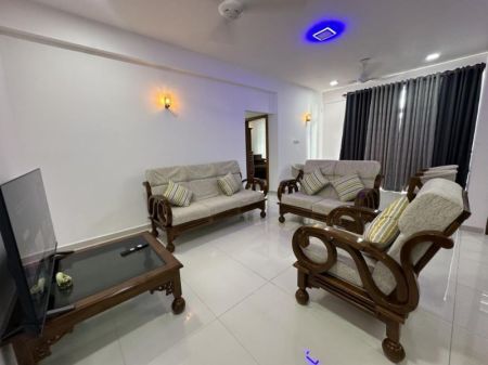 Living Room - Wellawatte Brand New 3-Bedroom Apartment for Short-Term Stay – CSC902